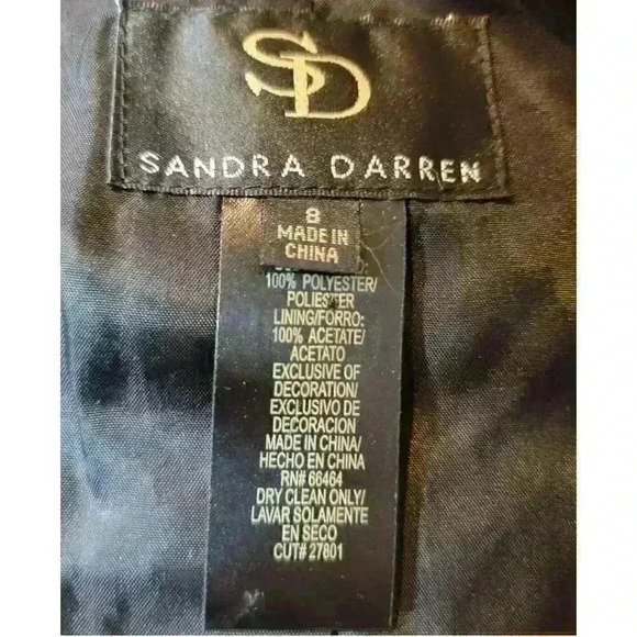 Sandra Darren Blazer Womens 8 Tapestry Beaded Work Office Casual Jacket Church - Picture 5 of 10